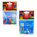 Kit Com 4 Borracha Escolar Infantil Blocos De Montar Encaixe