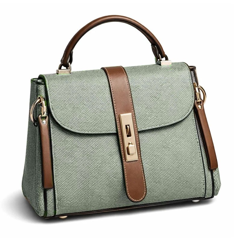 Bolsa Feminina Elegante Texturizada com Alça E Fecho Dourado