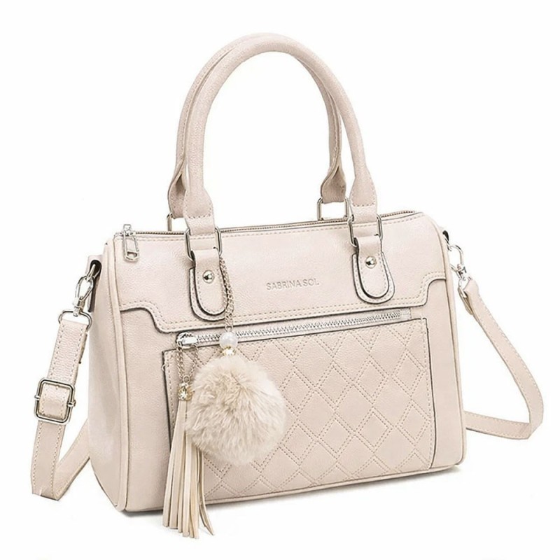 Bolsa Feminina Texturizada Média Com Alça Lateral Transversal