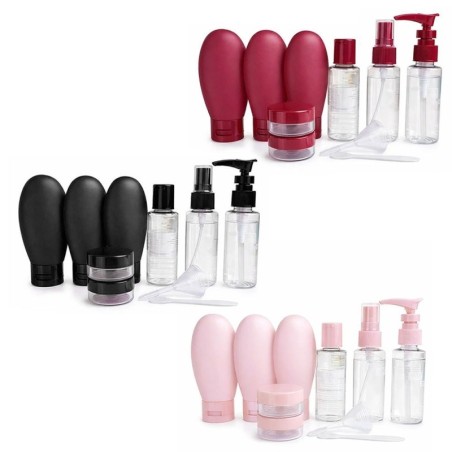 Kit Viagem Portátil Com 12 Peças Mini Frascos Para Cosméticos