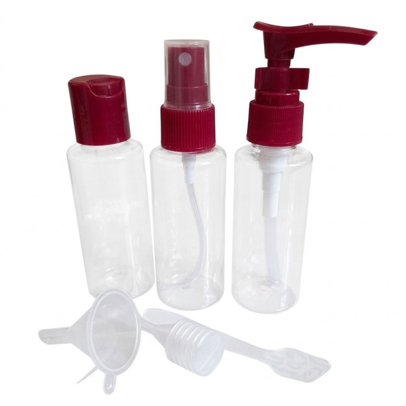Kit Viagem Portátil Com 12 Peças Mini Frascos Para Cosméticos