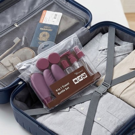 Kit Viagem Portátil Com 12 Peças Mini Frascos Para Cosméticos