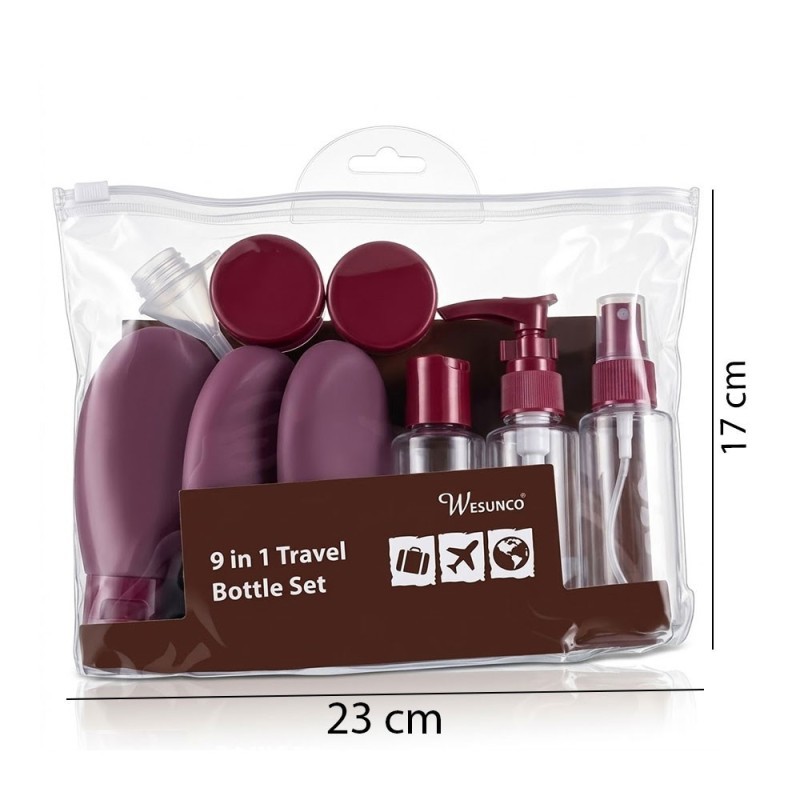 Kit Viagem Portátil Com 12 Peças Mini Frascos Para Cosméticos