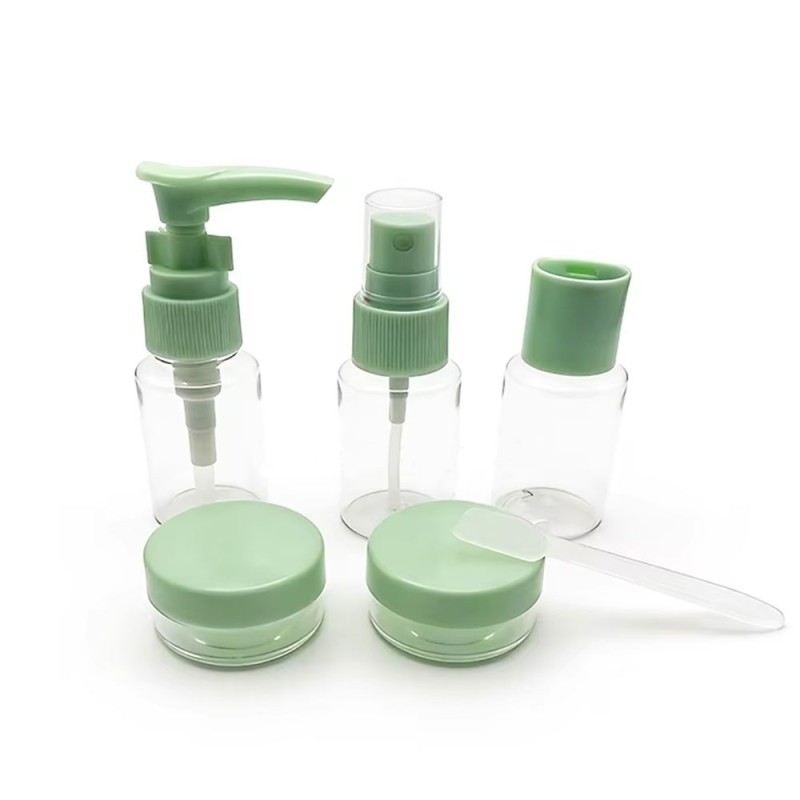 Kit Viagem Com Mini Frascos De Plástico 30ml Porta Cosméticos 6 Peças