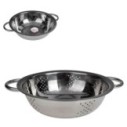 Escorredor De Macarrão Massas Arroz 23cm Em Inox Com Alças