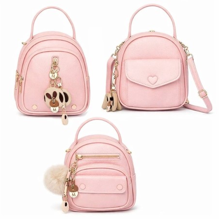 Bolsa Mochila Feminina Pequena Com Alça De Mão