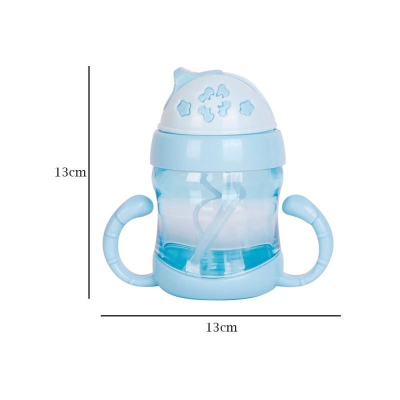 Copo Infantil Com Alça E Canudo Com Tampa 200ml