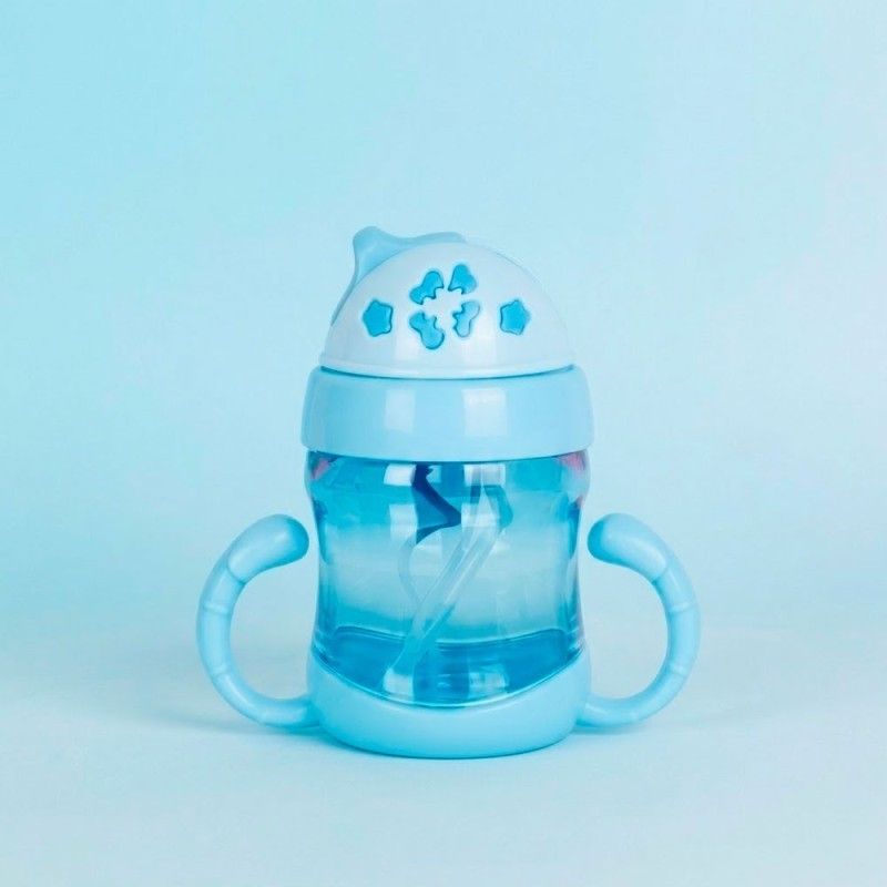 Copo Infantil Com Alça E Canudo Com Tampa 200ml
