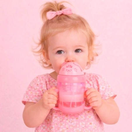 Copo Infantil Com Alça E Canudo Com Tampa 200ml 2