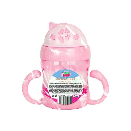 Copo Infantil Com Alça E Canudo Com Tampa 200ml