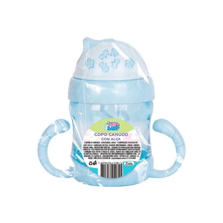 Copo Infantil Com Alça E Canudo Com Tampa 200ml