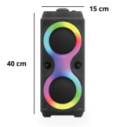 Caixa De Som Bluetooth Torre Grande Com Led FM USB TWS Premium