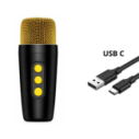 Caixa De Som Com Microfone Bluetooth Alça Led RGB Potente