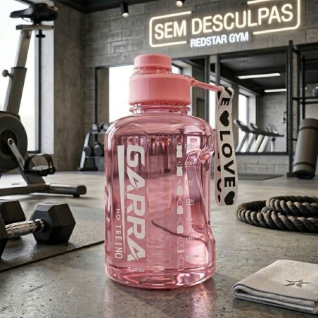 Garrafa De Água Galão Academia Com Tampa E Alça 1500ml 2