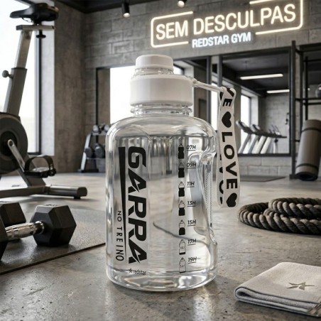 Garrafa De Água Galão Academia Com Tampa E Alça 1500ml 2