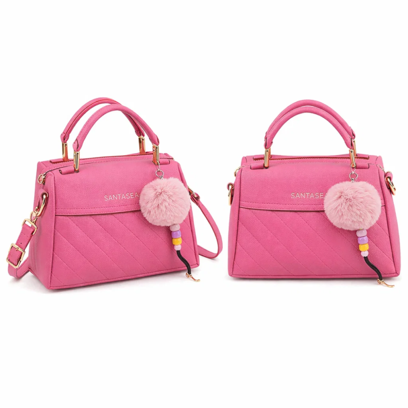 Bolsa Feminina Mão Média Texturizada Com Alça Transversal