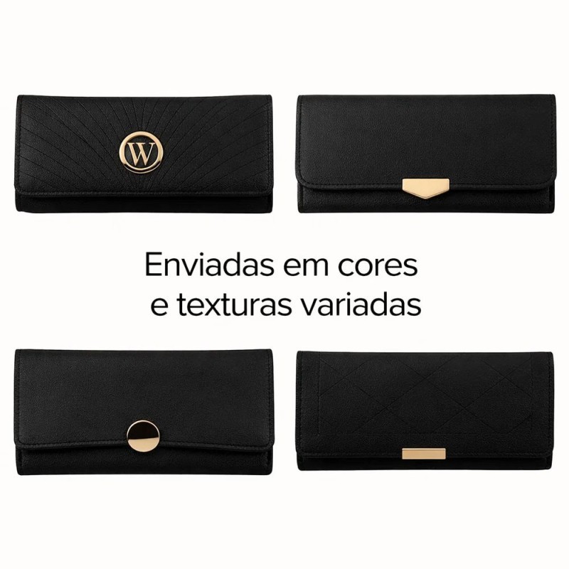 Carteira Feminina Média Alça Removível Textura Em Relevo Cruzado