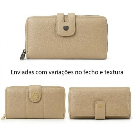 Carteira Feminina Design Elegante Com Fecho Detalhado