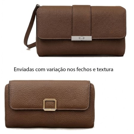 Carteira Luxo Feminina Grande Com Alça De Mão Porta Cartões