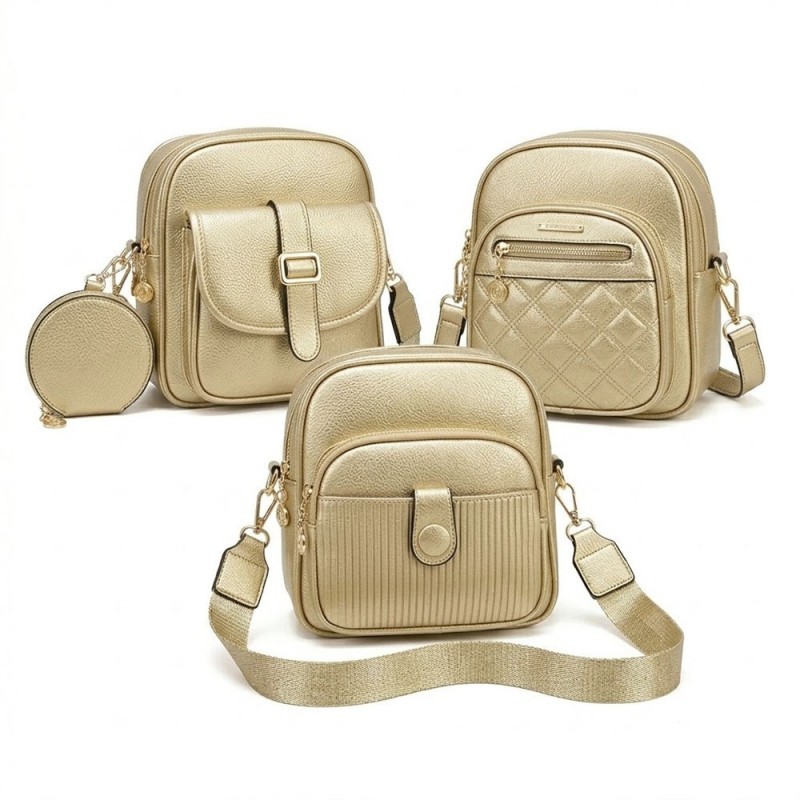 Bolsa Feminina Transversal Média Alça Larga Com Porta Moedas