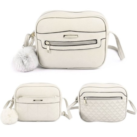 Bolsa Transversal Média Com Alça Fixa 3 Bolsos 2