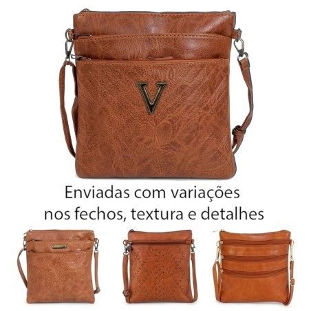 Bolsa Transversal Feminina Compacta Texturizada 2