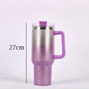 Caneca Garrafa Copo Térmico Inox Degrade Com Glitter 1200ml