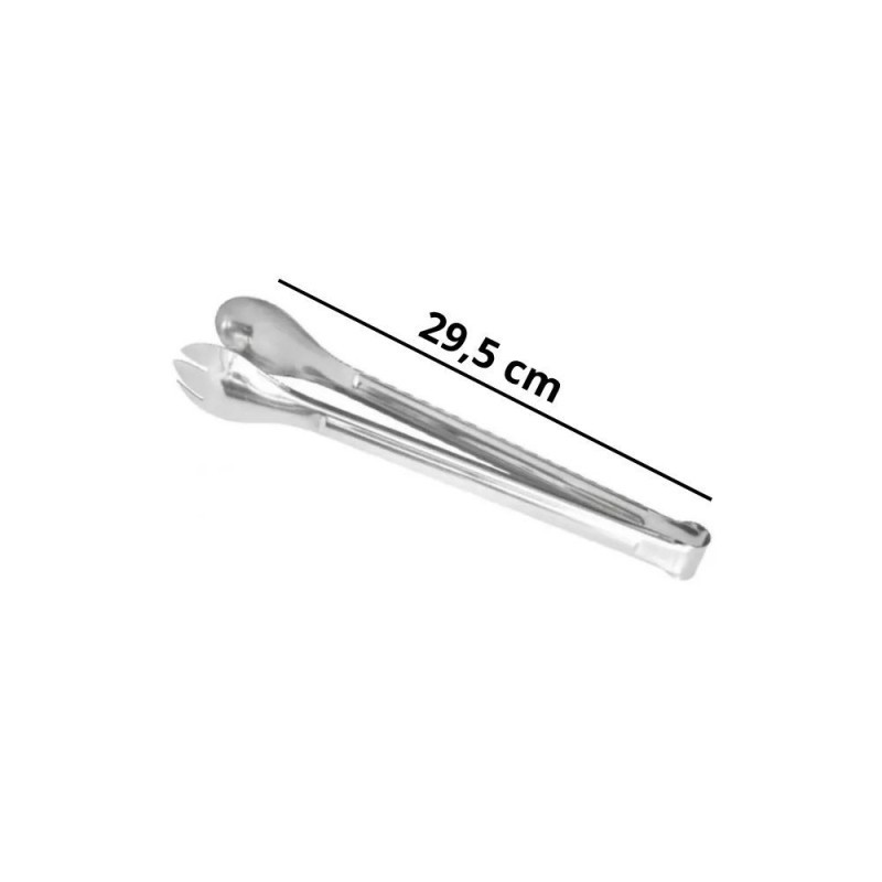 Pegador De Salada Grande Aço Inox Premium 29X5CM
