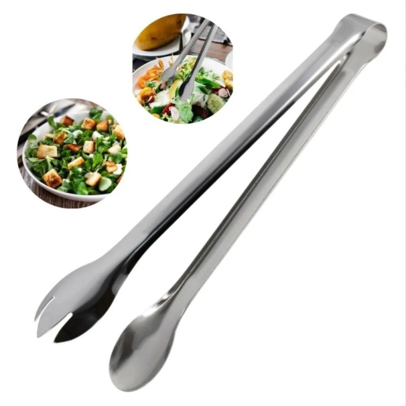 Pegador De Salada Grande Aço Inox Premium 29X5CM