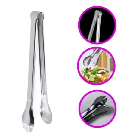 Pegador De Salada Grande Aço Inox Premium 29X5CM