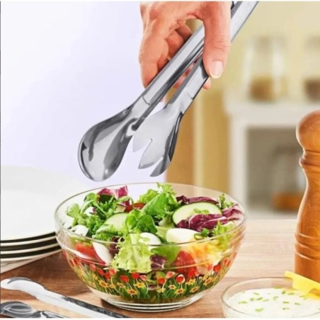 Pegador De Salada Grande Aço Inox Premium 29X5CM