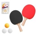 Kit Ping Pong Tênis De Mesa Raquete 3 Bolinhas Cabo Madeira