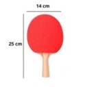 Kit Ping Pong Tênis De Mesa Raquete 3 Bolinhas Cabo Madeira