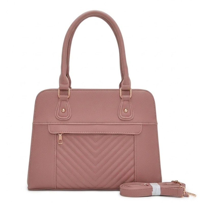 Bolsa Feminina Média De Mão Alça Detalhe Texturizado