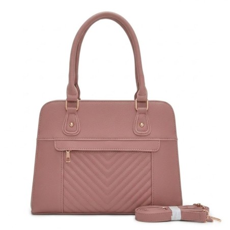 Bolsa Feminina Média De Mão Alça Detalhe Texturizado