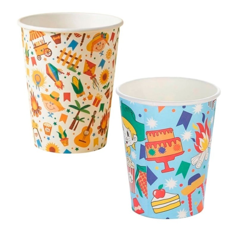 Copo de Papel 270ml 10 Peças Festa Junina