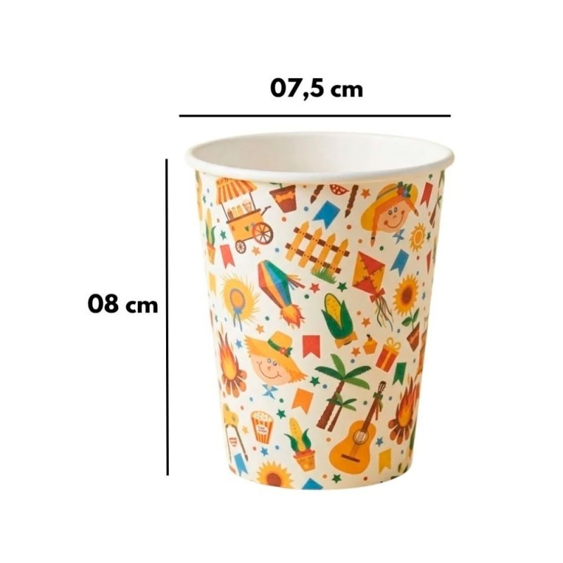 Copo de Papel 270ml 10 Peças Festa Junina