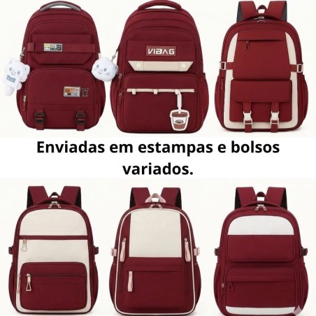 Mochila Universitária Feminina Casual Grande 2