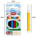 Kit Canetinha Hidrográfica 2.0MM Bambini 6 Unidades