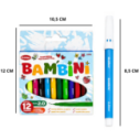 Kit Canetinha Hidrográfica 2.0MM Bambini 12 Unidades