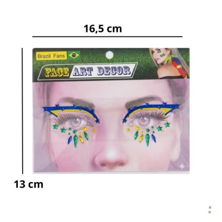 Adesivo Facial Bandeira Do Brasil Modelos Sortidos