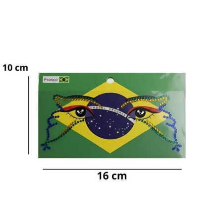 Adesivo Facial Brasil Pedrarias Sortidos Copa Do Mundo