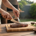 Kit Churrasco Inox Garfo + Faca Com Cabo De Madeira