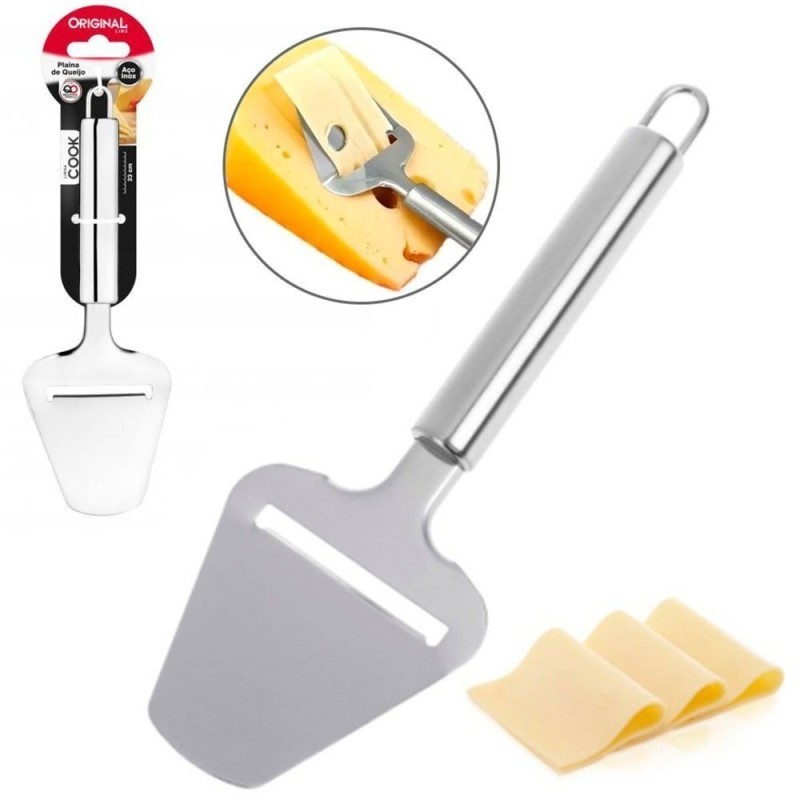 Plaina Fatiador De Queijo Em Aço Inox Cook 23 Cm - Feira da Madrugada SP