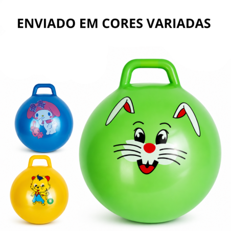 Bola Pula Pula Infantil Perolada Colorida 45cm