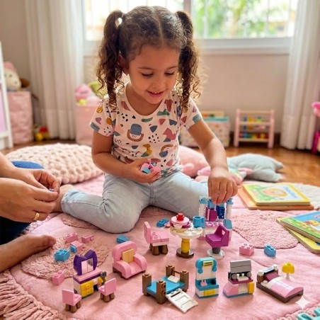 Brinquedo Blocos De Montar Casinha Colecionáveis