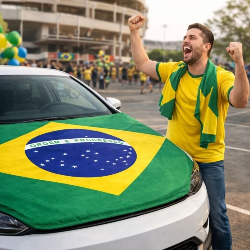 Bandeira Do Brasil Para Capô De Carro Copa Do Mundo