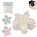 Presilha De Cabelo Piranha Flor Cintilante Platina