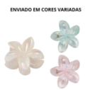 Presilha De Cabelo Piranha Flor Cintilante Platina