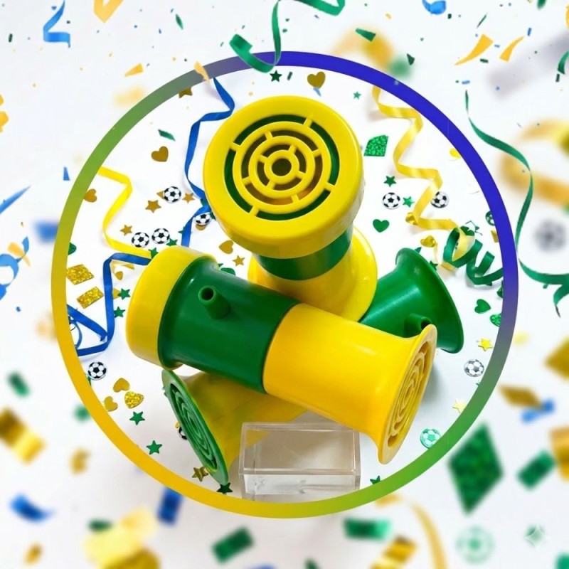 Corneta De Plástico 13cm Buzina Brasil Copa Do Mundo